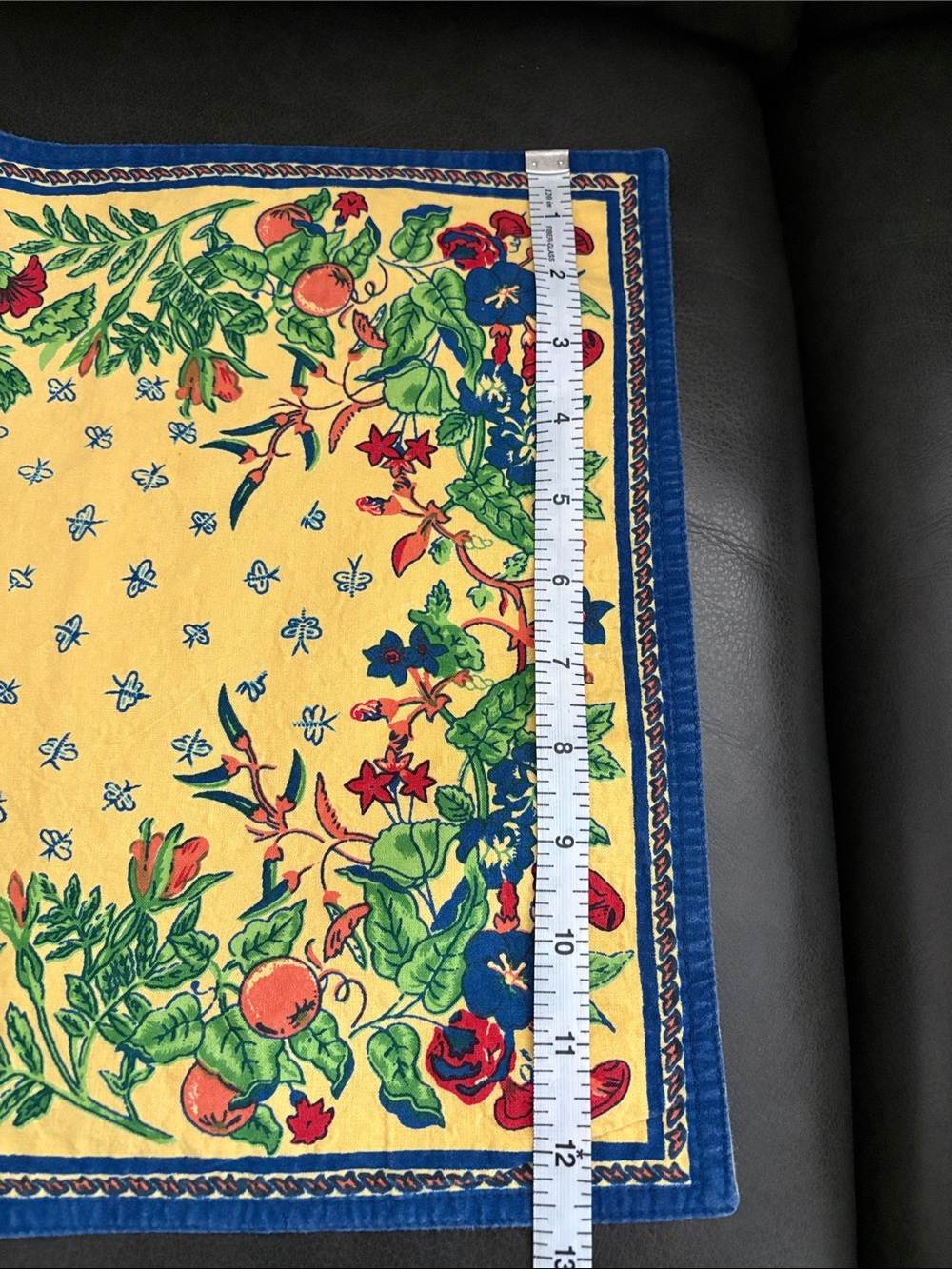 Yellow and Blue Floral Cotton Placemats and Napkins Set - Williams Sonoma - Picture 5 of 11
